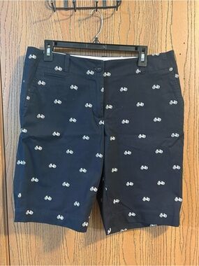 Talbots Bicycle Print Bermuda Dress Shorts